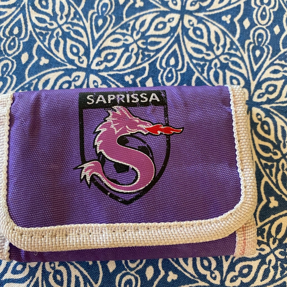 Purple wallet Saprissa Soccer Symbol Dragon
